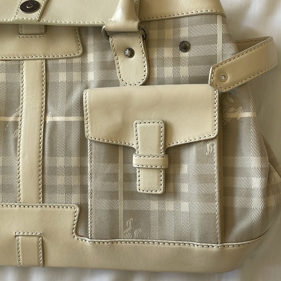 BURBERRY Vintage White Haymarket Check Tote Bag - Picture 12 of 16